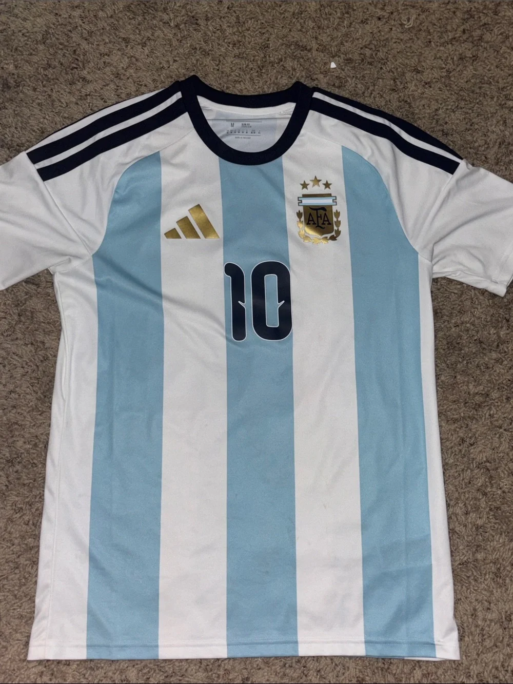 adidas Argentina Soccer Jersey in Light Blue, White & Navy